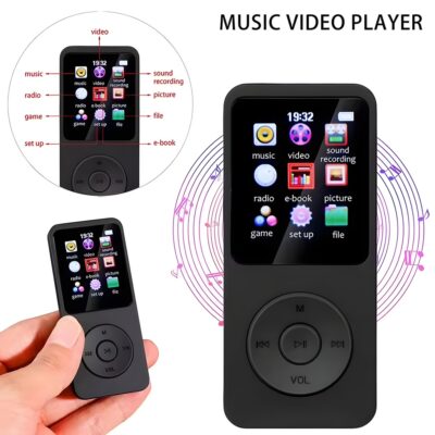 Reproductor MP3 Bluetooth – MP4 con Pantalla, Radio FM, Video y Grabadora de Voz