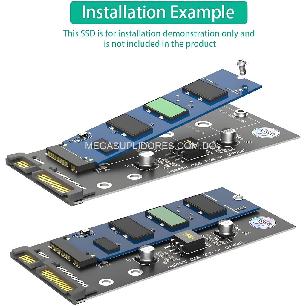 Adaptador Disco SSD M2 NGFF SATA a SATA 3 – M.2 Compatible 2230/2242/2260/2280