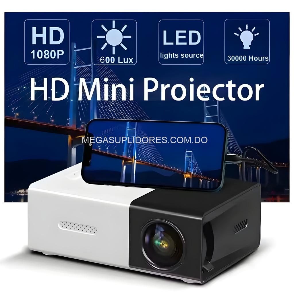 Mini Proyector LED Portátil – Compatible con USB, HDMI y AV – Ideal para Cine en Casa