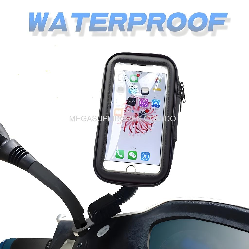Soporte Cover Impermeable para Moto – Case Sujetador de Celular Resistente al Agua