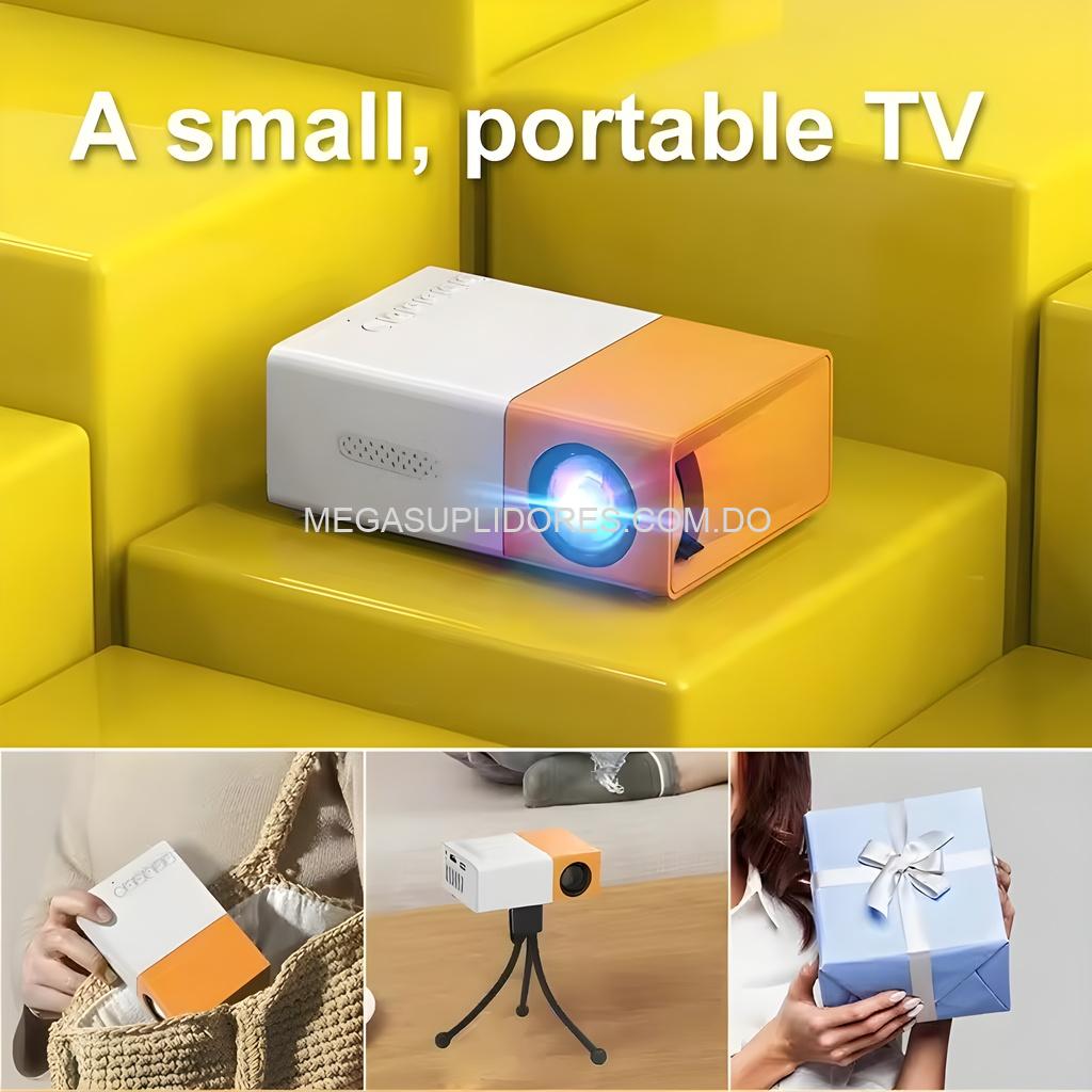 Mini Proyector LED Portátil – Compatible con USB, HDMI y AV – Ideal para Cine en Casa