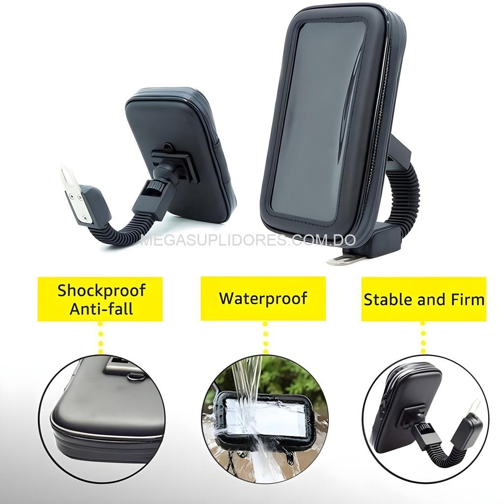 Soporte Cover Impermeable para Moto – Case Sujetador de Celular Resistente al Agua