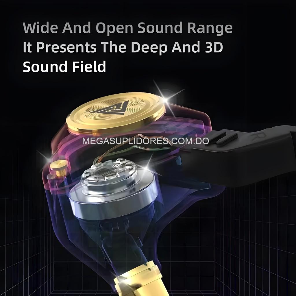 Audífonos QKZ AK3 HiFi – Auriculares Monitor con Graves Potentes y Micrófono Integrado