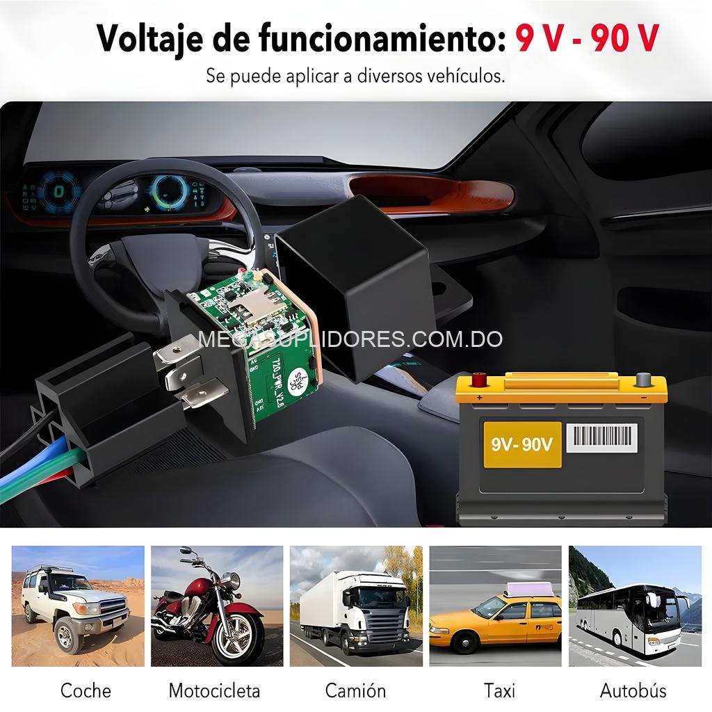 Rastreador GPS Tipo Relay – Localizador Vehicular con Apagado Remoto Seguimiento en Tiempo Real