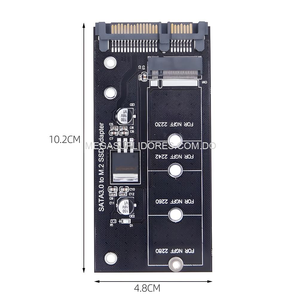 Adaptador Disco SSD M2 NGFF SATA a SATA 3 – M.2 Compatible 2230/2242/2260/2280