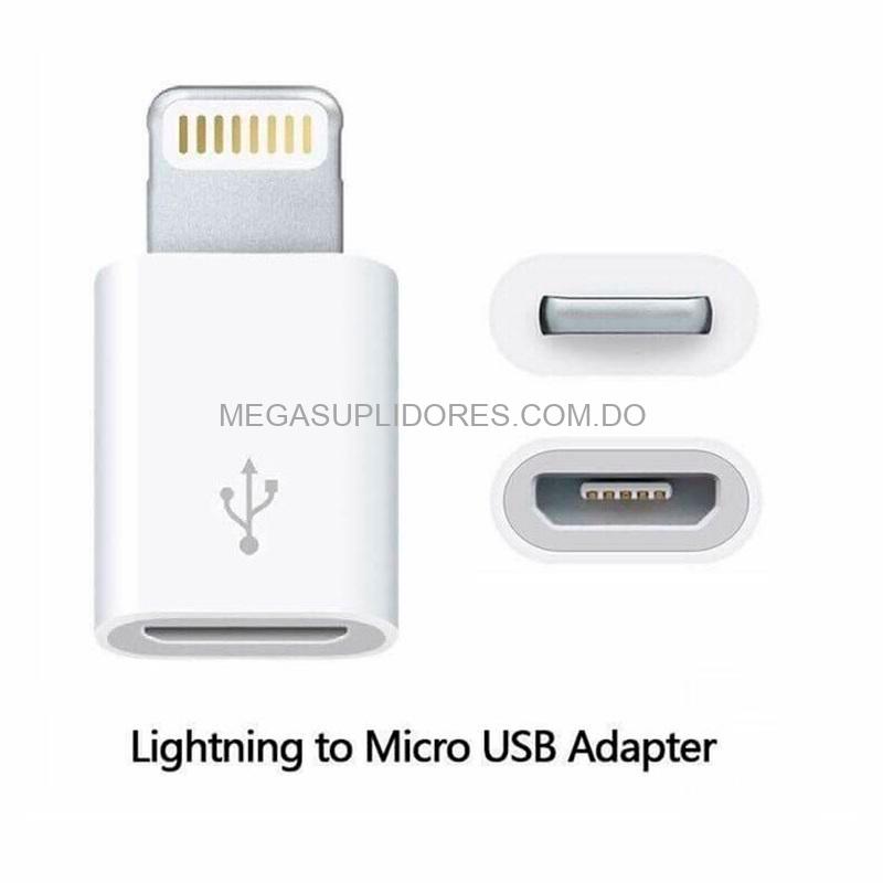 Adaptador OTG de Micro USB V8 a Lightning iPhone