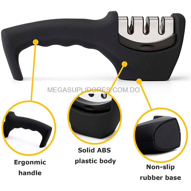 Afilador de Cuchillos Ergonómico | Amolador | Limador 3 En 1