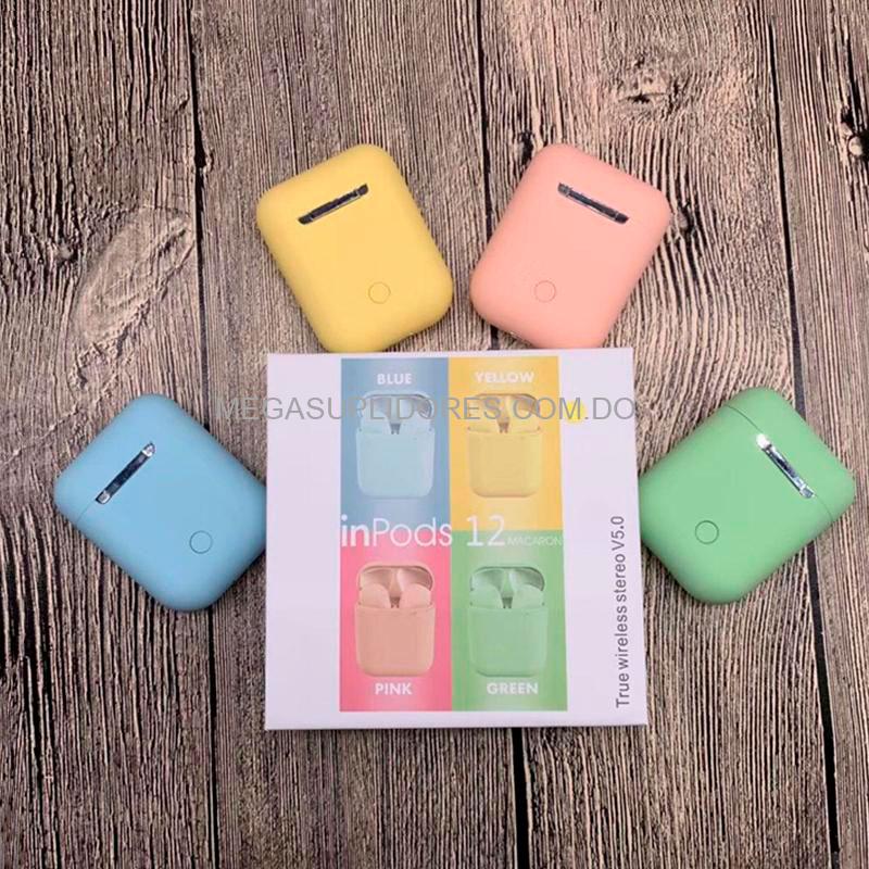 Audífonos Bluetooth InPods i12 | Compatibles con iPhone y Android | Touch con Cajita de Carga