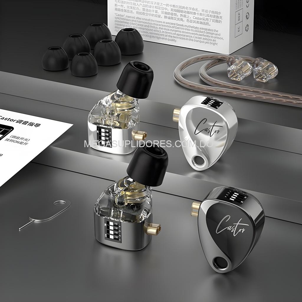 Audífonos KZ Castor HiFi Harman – Monitores In-Ear de Alta Fidelidad - 16 Audífonos en 1