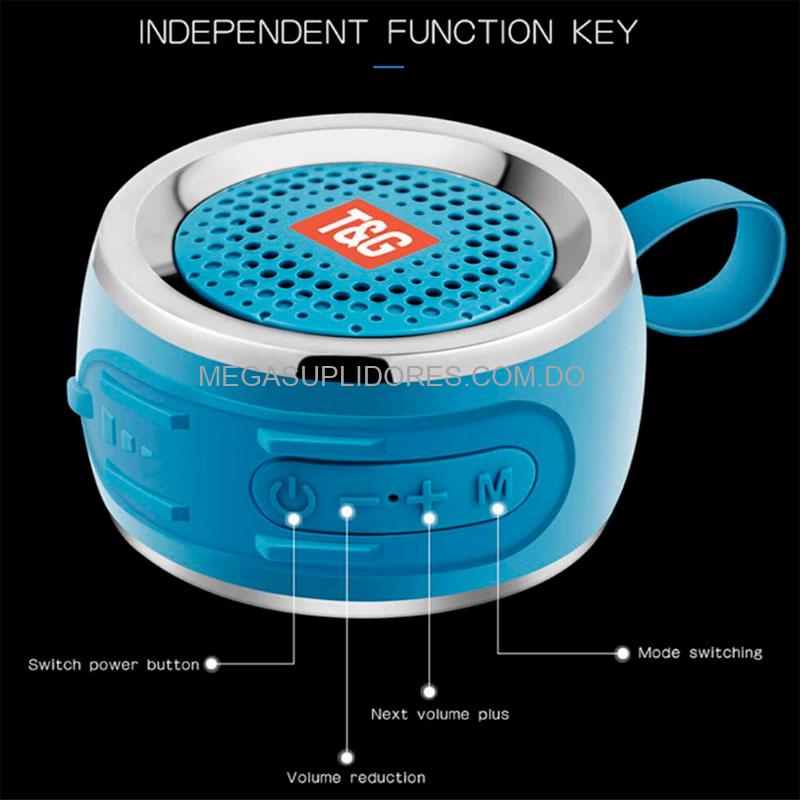 Bocina Bluetooth Portátil Resistente al Agua | Altavoz Recargable con Función de Llamada y Soporte para Memoria