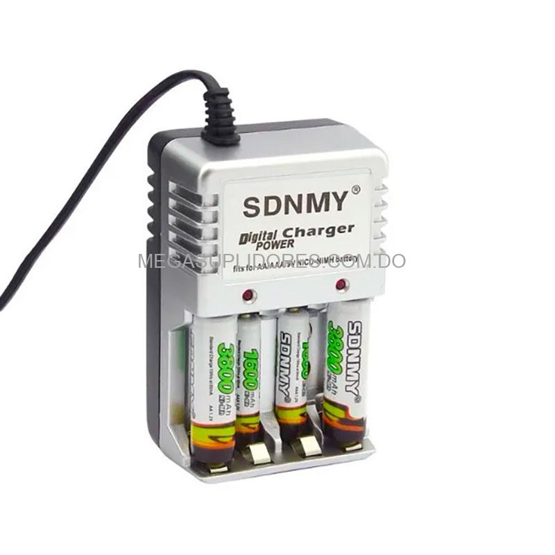 Cargador de Pilas Baterías Recargables AA | AAA | 9V de Ni-MH o Ni-CD