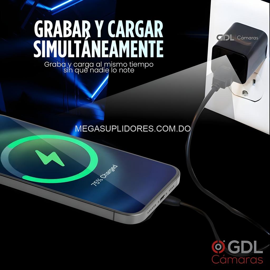 Cámara Espía WiFi Oculta Cargador USB Pared - Full HD - Vigilancia Remota