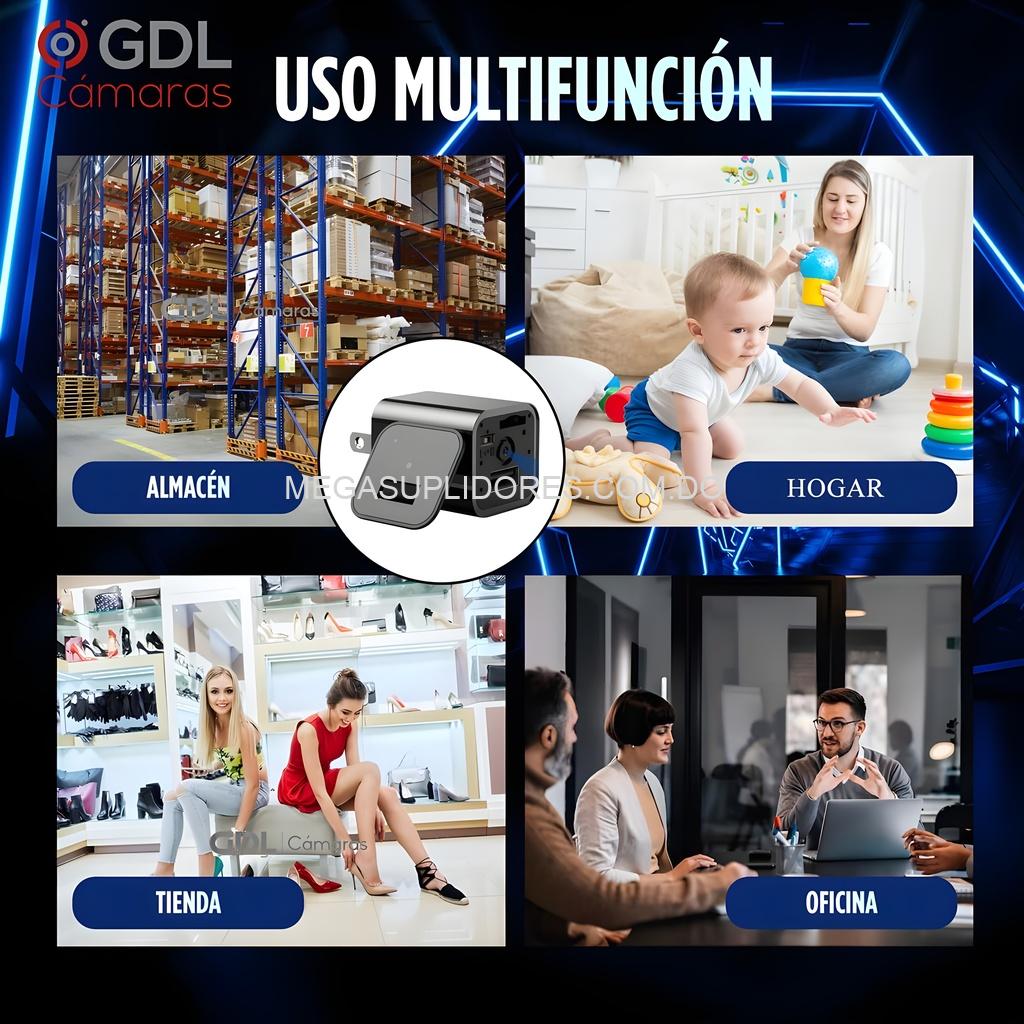 Cámara Espía WiFi Oculta Cargador USB Pared - Full HD - Vigilancia Remota