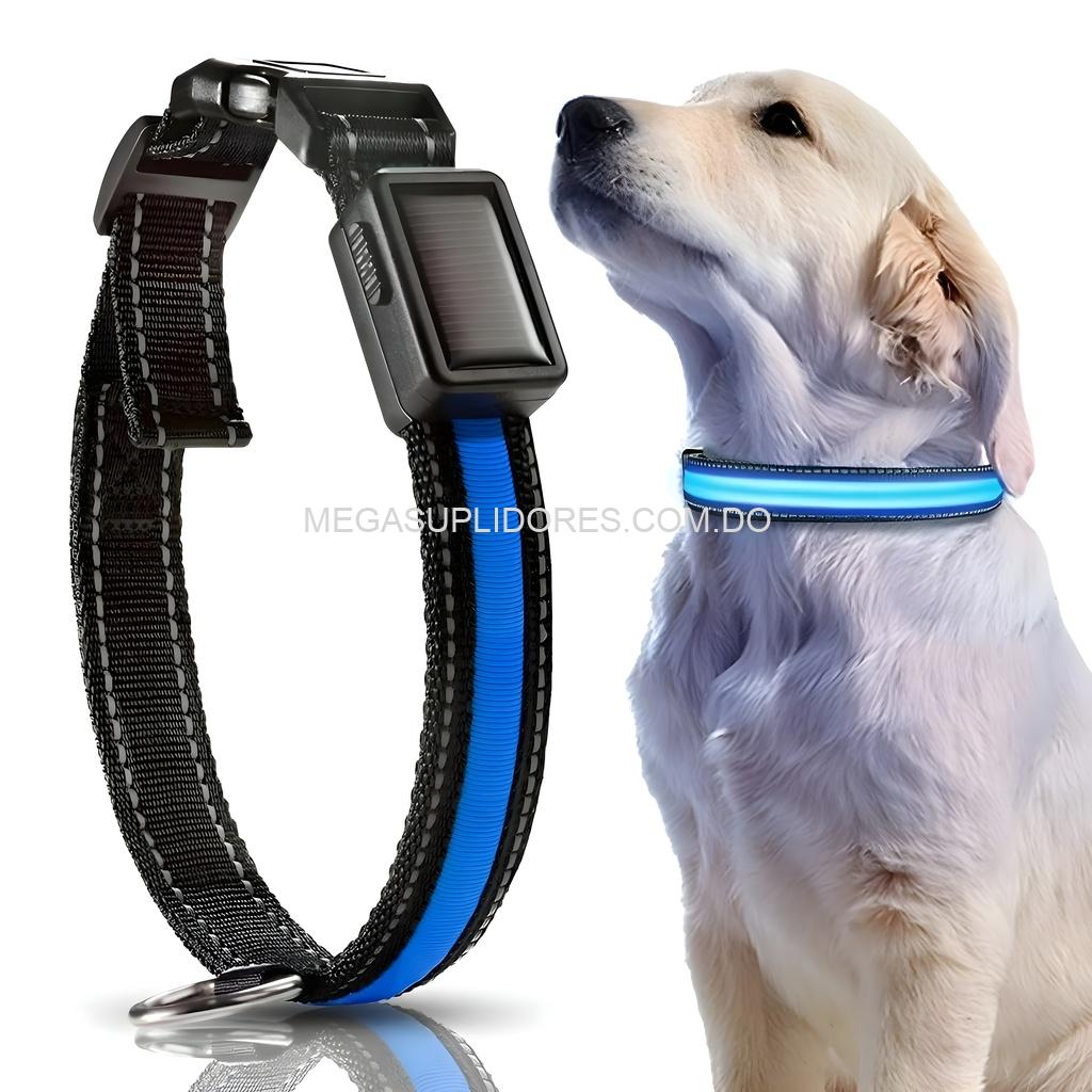 Collar para Perros Iluminado Solar LED - Seguridad Nocturna