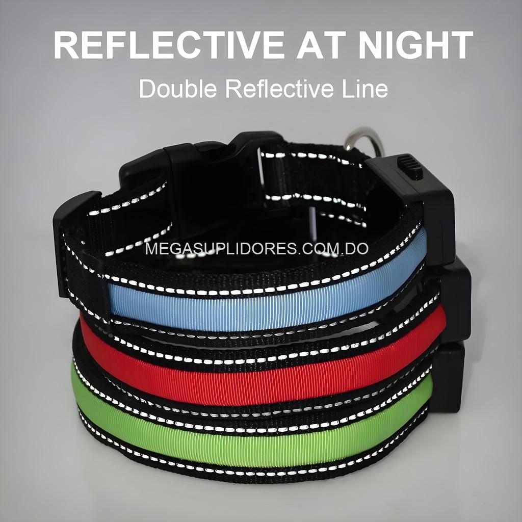 Collar para Perros Iluminado Solar LED - Seguridad Nocturna