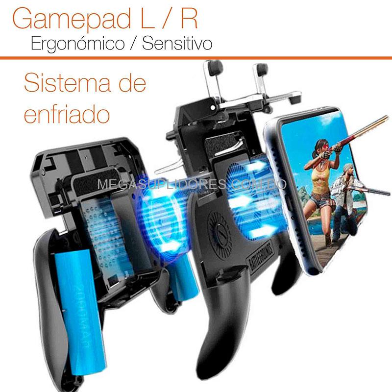Control de Juegos para Celulares | Base de Carga con Abanico | Gatillos