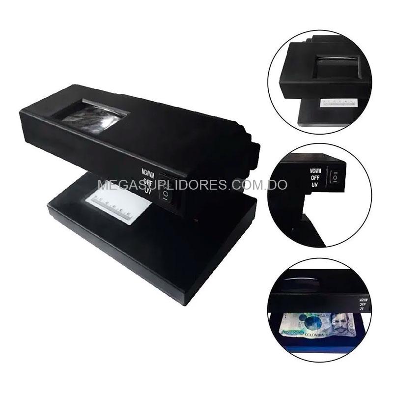 Detector de Billetes Falsos | Probador de Dinero Magnético con Luz Ultravioleta y Lupa