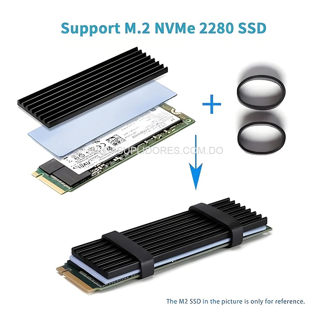Disipador de Calor para Disco SSD M2 2280 NVMe – M.2 Heatsink de Cobre y Grafeno Laptop