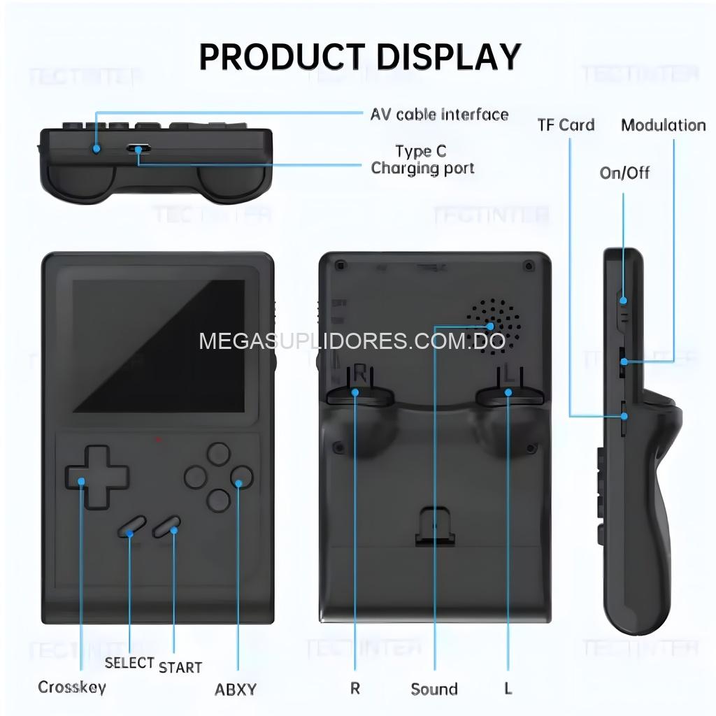 Consola Portátil Game BOX GB300 – 7 Emuladores, 6000+ Juegos Integrados - Se le instala juegos