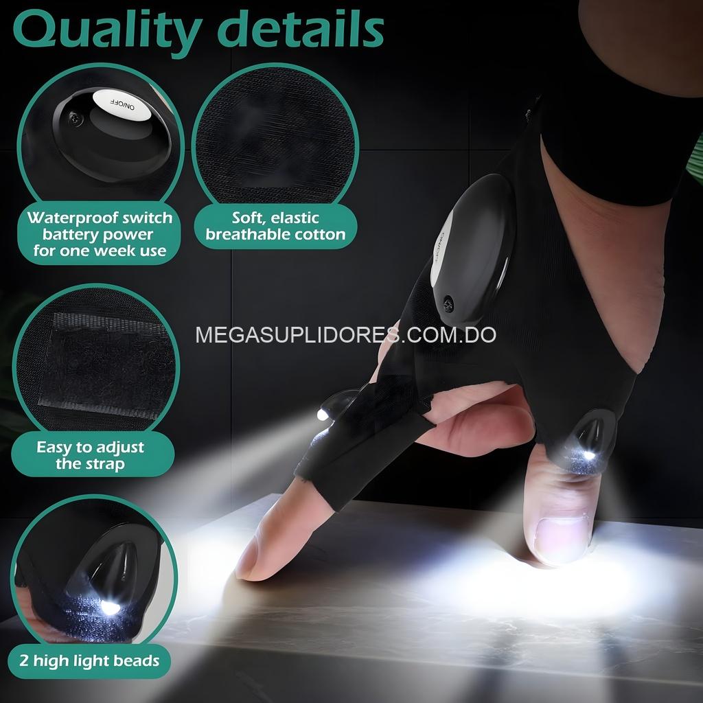 Guantes con Luz – Guantes Iluminados - Reparación - Plomería - Mecánica - Pesca