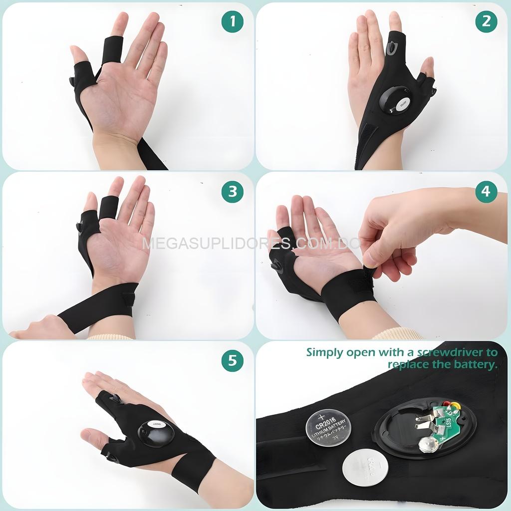 Guantes con Luz – Guantes Iluminados - Reparación - Plomería - Mecánica - Pesca
