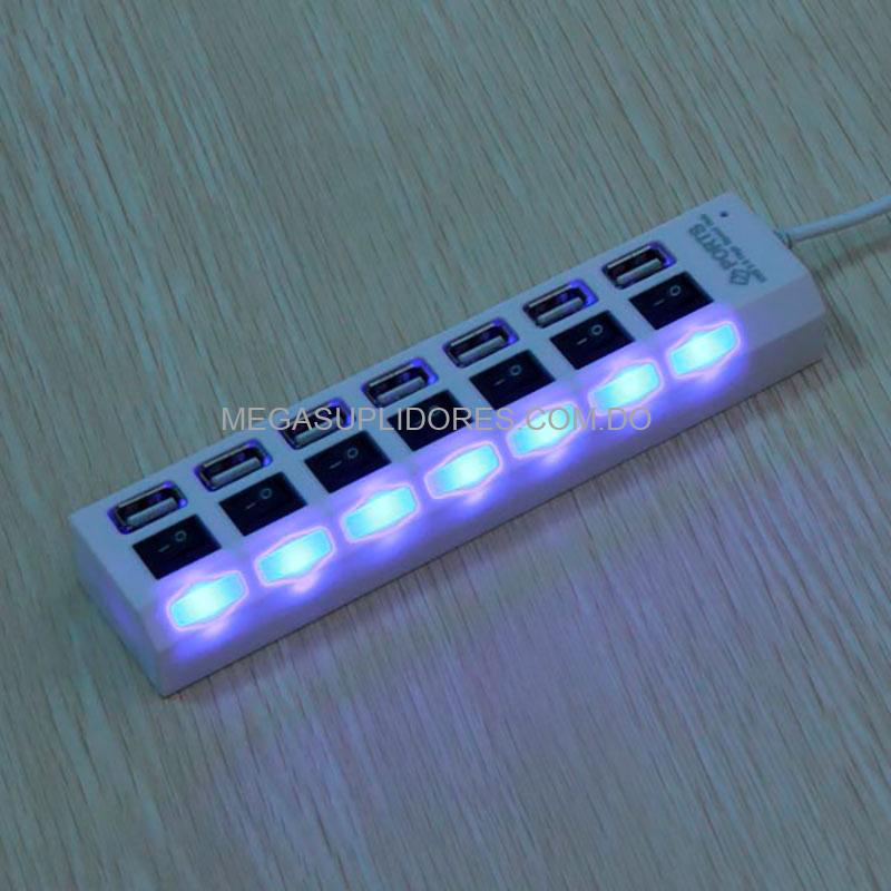 HUB USB 7 Puertos con interruptor Apagado y Encendido| Multipuertos