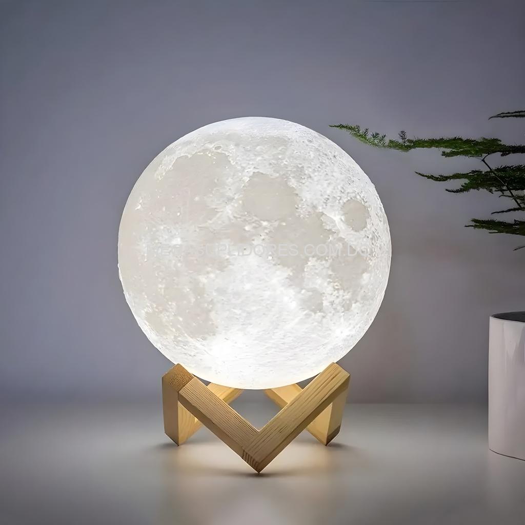 Lámpara Luna LED – Luz Nocturna Multicolor con Control Táctil y Remoto
