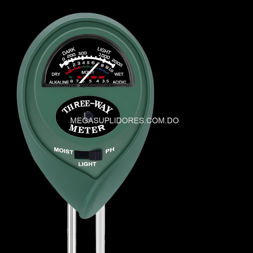Medidor de Suelo 3 en 1 – PH - Humedad y Luz – Tester para Jardín - Plantas - Césped