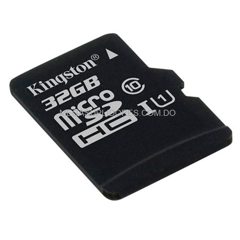 Tarjeta de Memoria Micro SD 32GB HC Kingston con Adaptador