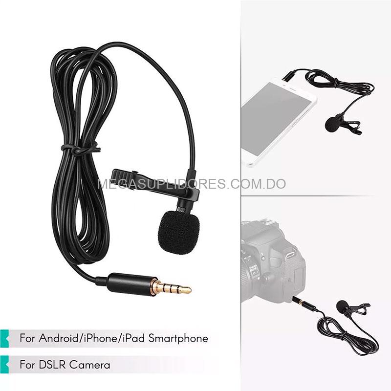 Micrófono de Solapa para Celulares 3.5Mm Lavalier