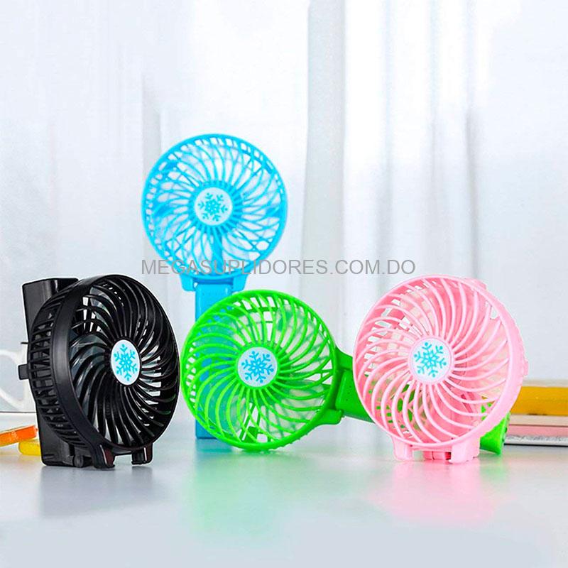 Mini Abanico Portátil de Mano | Ventilador Recargable con Base Ajustable