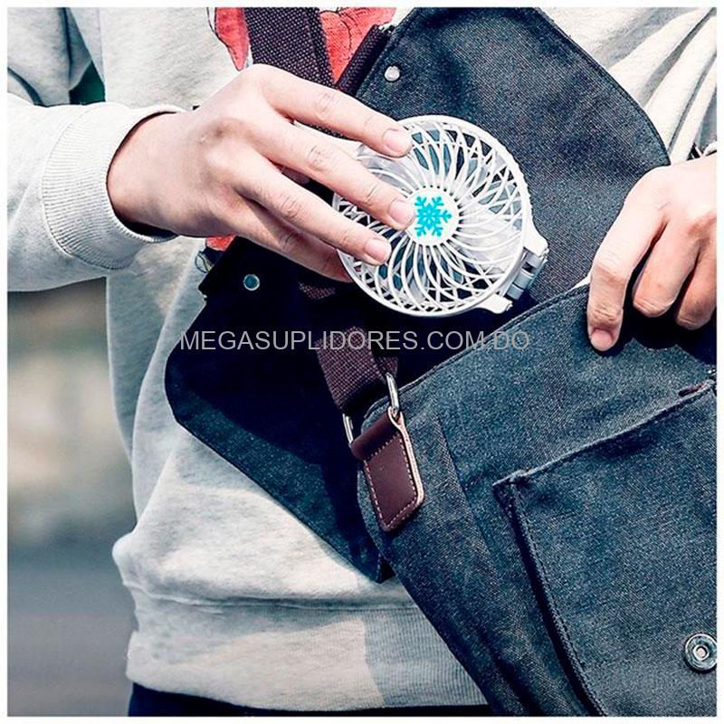 Mini Abanico Portátil de Mano | Ventilador Recargable con Base Ajustable