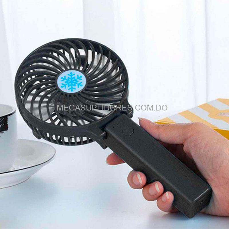 Mini Abanico Portátil De Mano | Ventilador Recargable Con Base Ajustable