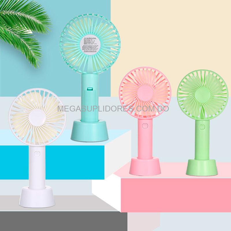Mini Abanico Portátil de Mano | Ventilador Recargable con Base