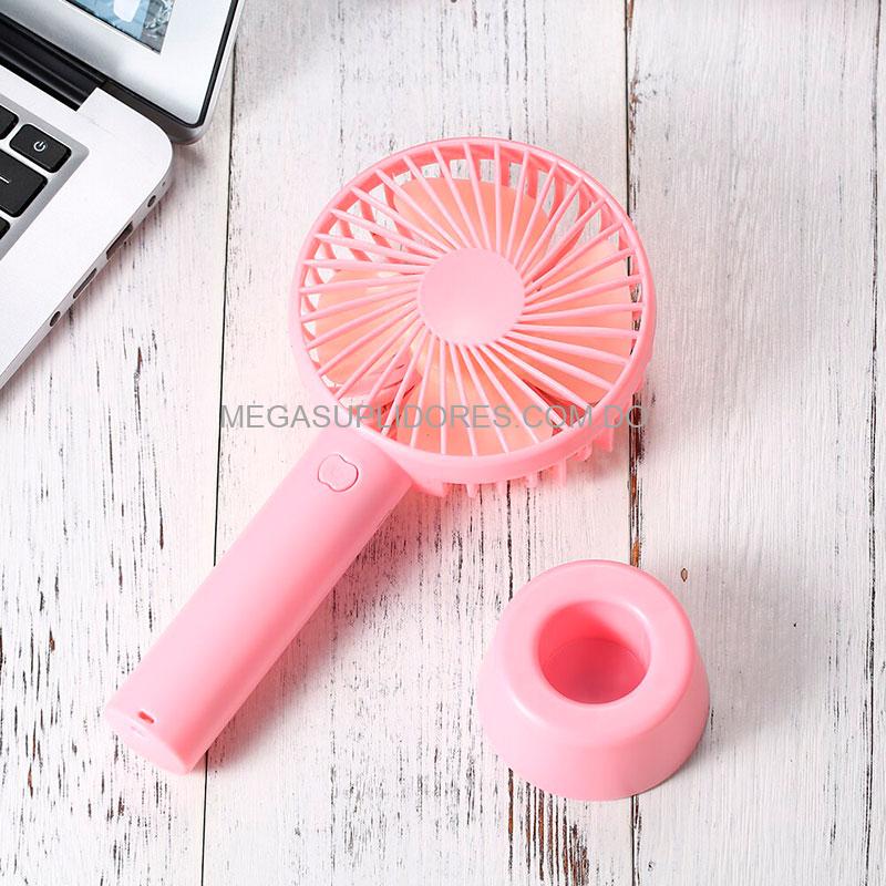 Mini Abanico Portátil de Mano | Ventilador Recargable con Base