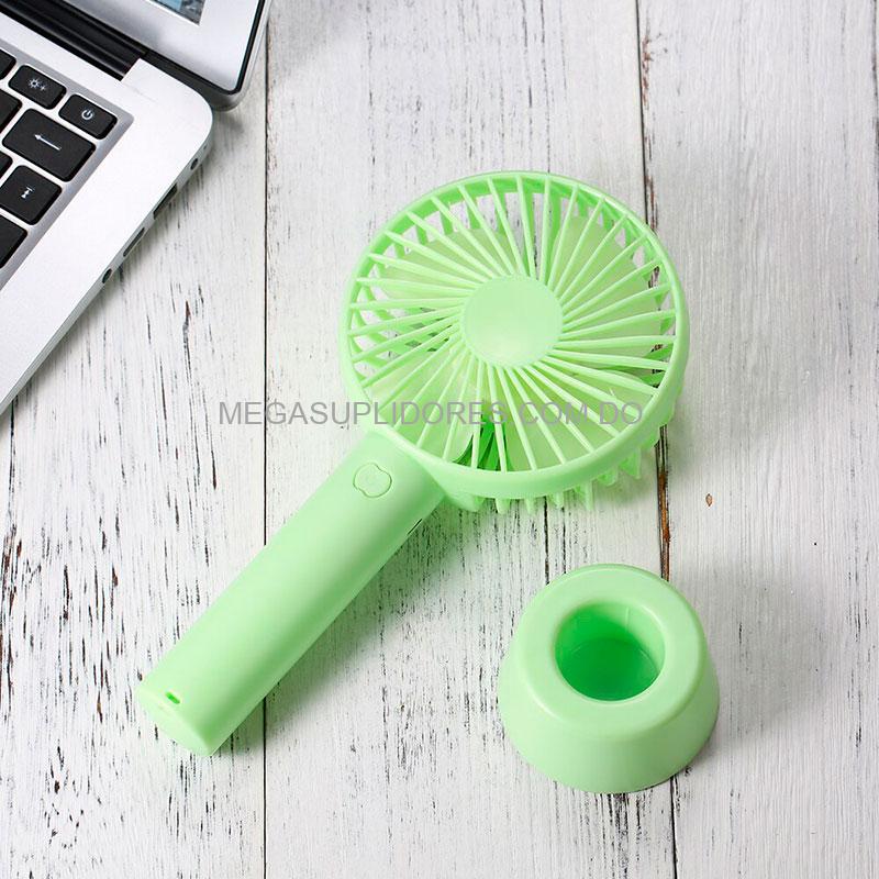 Mini Abanico Portátil de Mano | Ventilador Recargable con Base