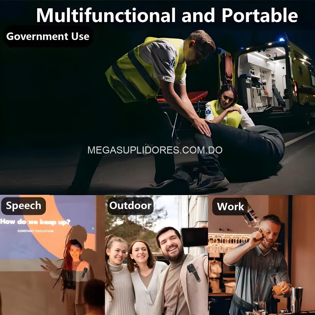 Mini Cámara Wifi Corporal con Visión Nocturna – Body Cam Portátil - Manos Libres