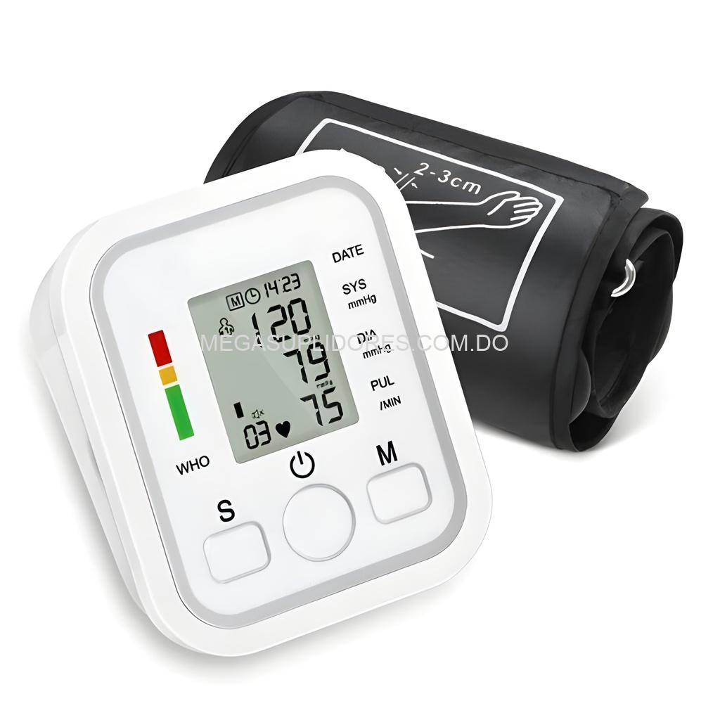 Monitor de Presión Arterial Electrónico de Brazo Automático - Medidor Ritmo Cardiaco - Sistólica Diastólica