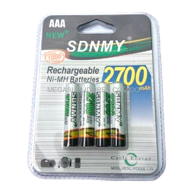 Paquete de Pilas Triple A | AAA | Baterías Recargables 4 Unidades