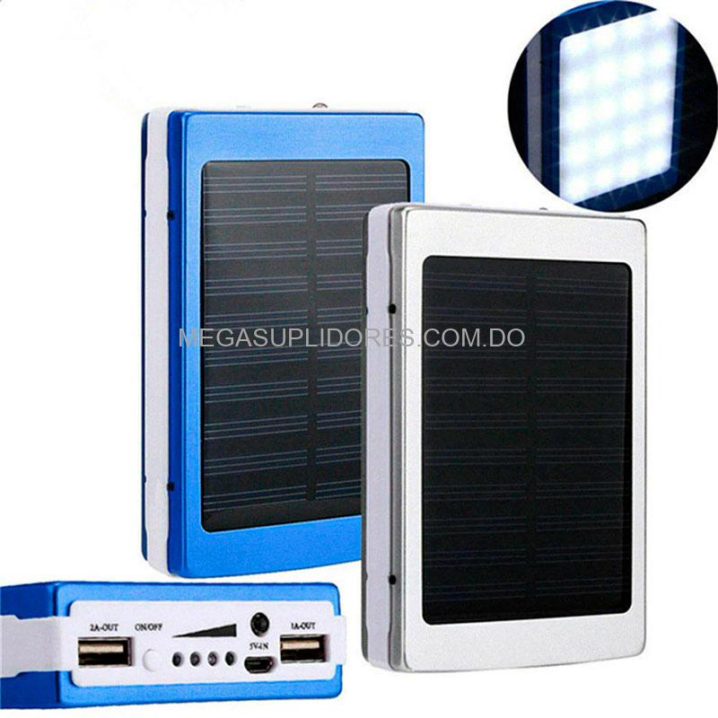 Cargador Portátil Solar Power Bank 15000mAh con Linterna | Lampara LED