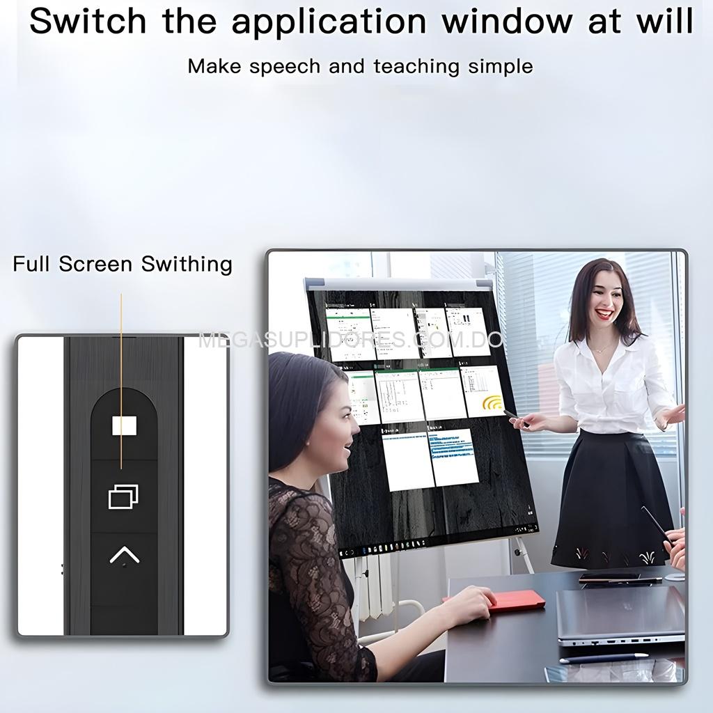 Presentador Inalámbrico con Puntero Láser Rojo – Control Remoto para Presentaciones