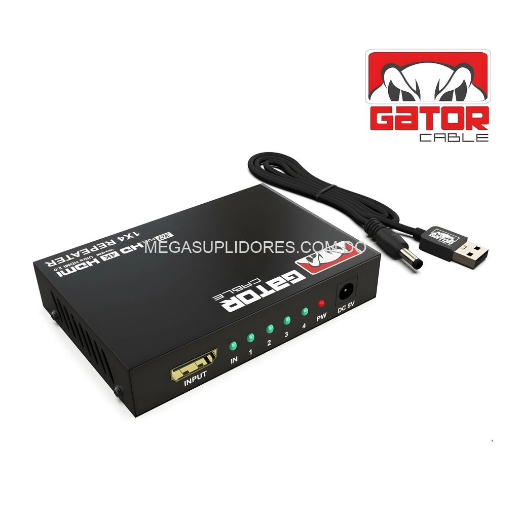 Duplicador de Pantalla Full HD 1080p – Splitter HDMI 1x4 – Distribuye 1 Fuente a 4 TV