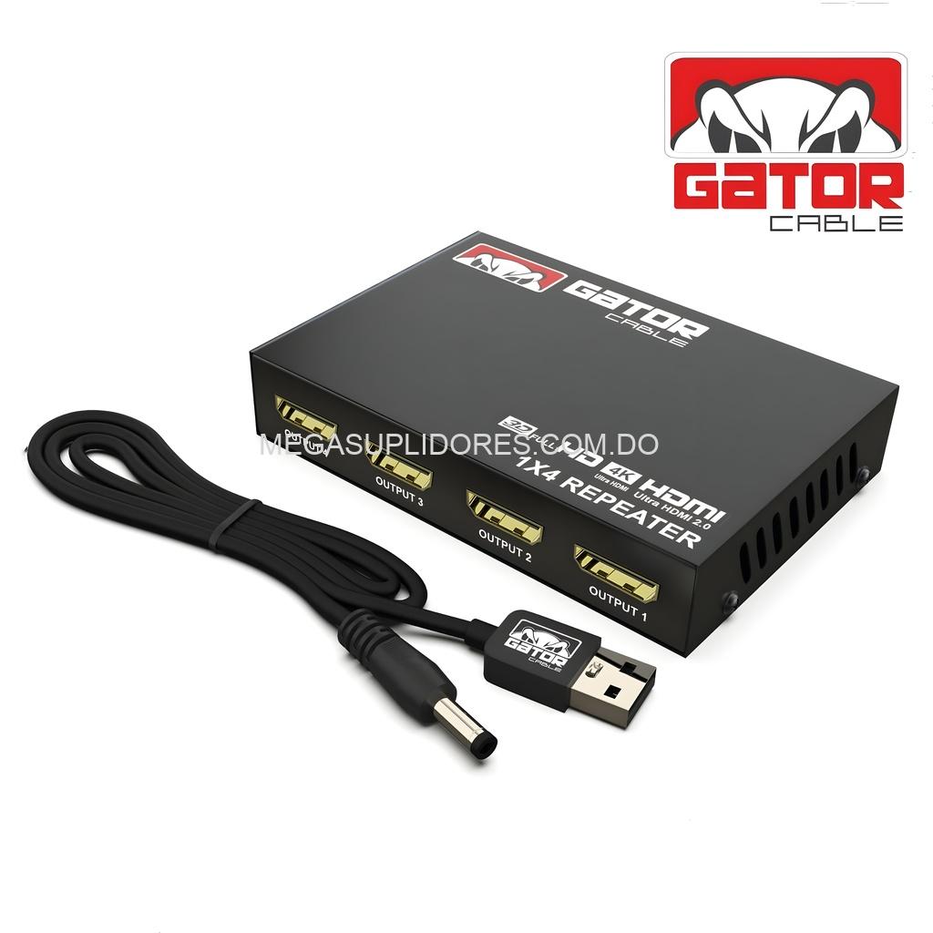 Duplicador de Pantalla Full HD 1080p – Splitter HDMI 1x4 – Distribuye 1 Fuente a 4 TV
