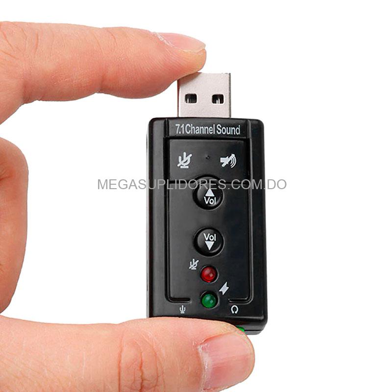 Tarjeta de Sonido USB Externa | Audio 7.1 Canales | PC y Laptop Digital 3D