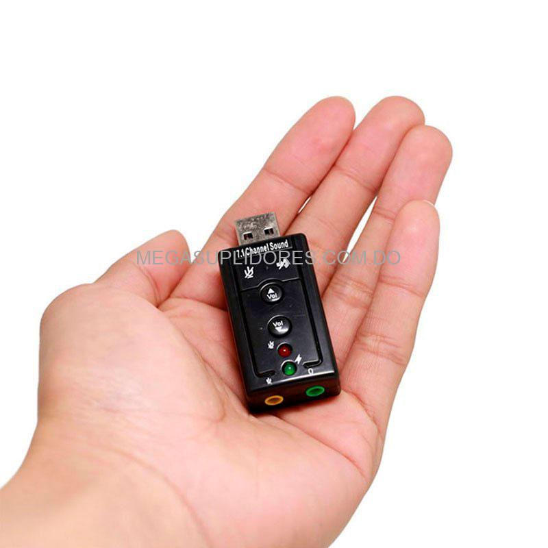 Tarjeta de Sonido USB Externa | Audio 7.1 Canales | PC y Laptop Digital 3D