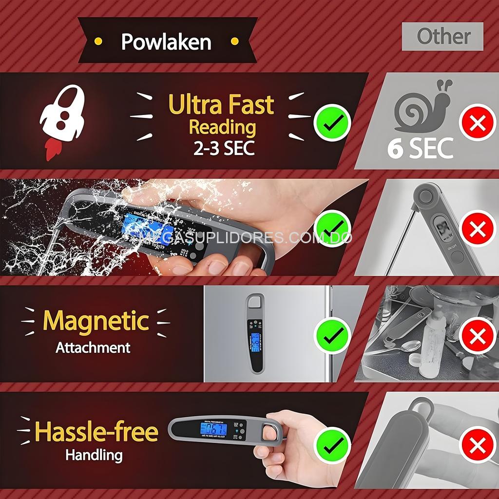 Termómetro de Cocina Digital – Precisión Rápida para Carne - Bebidas y BBQ