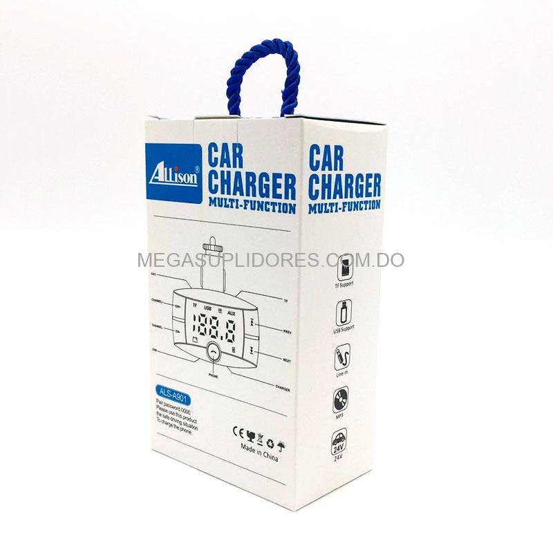 Modulador | Transmisor FM para Radio de Carro con Bluetooth | USB | Micro SD Y Auxiliar