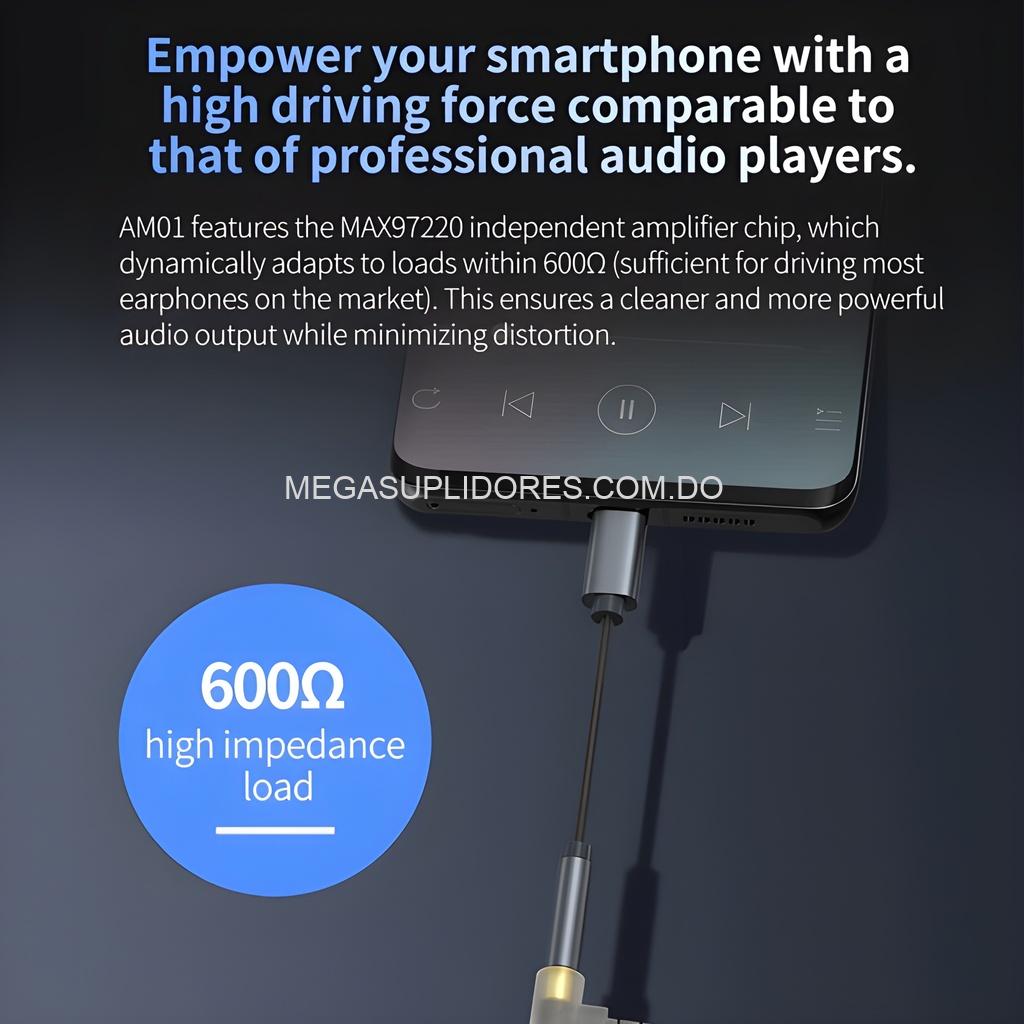 Amplificador de Sonido Mini Planta para Celulares – DAC HiFi USB C a Aux - Mejora Sonido