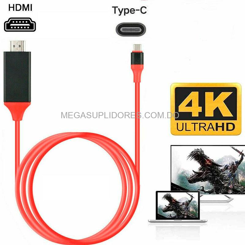 Cable Convertidor USB Tipo C a HDMI para Laptops