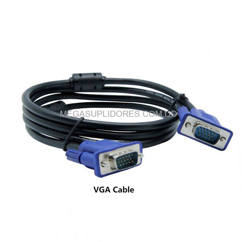Cable VGA HDB15 Macho a Macho con Doble Filtro| 5 Pies | 1.8 Metros